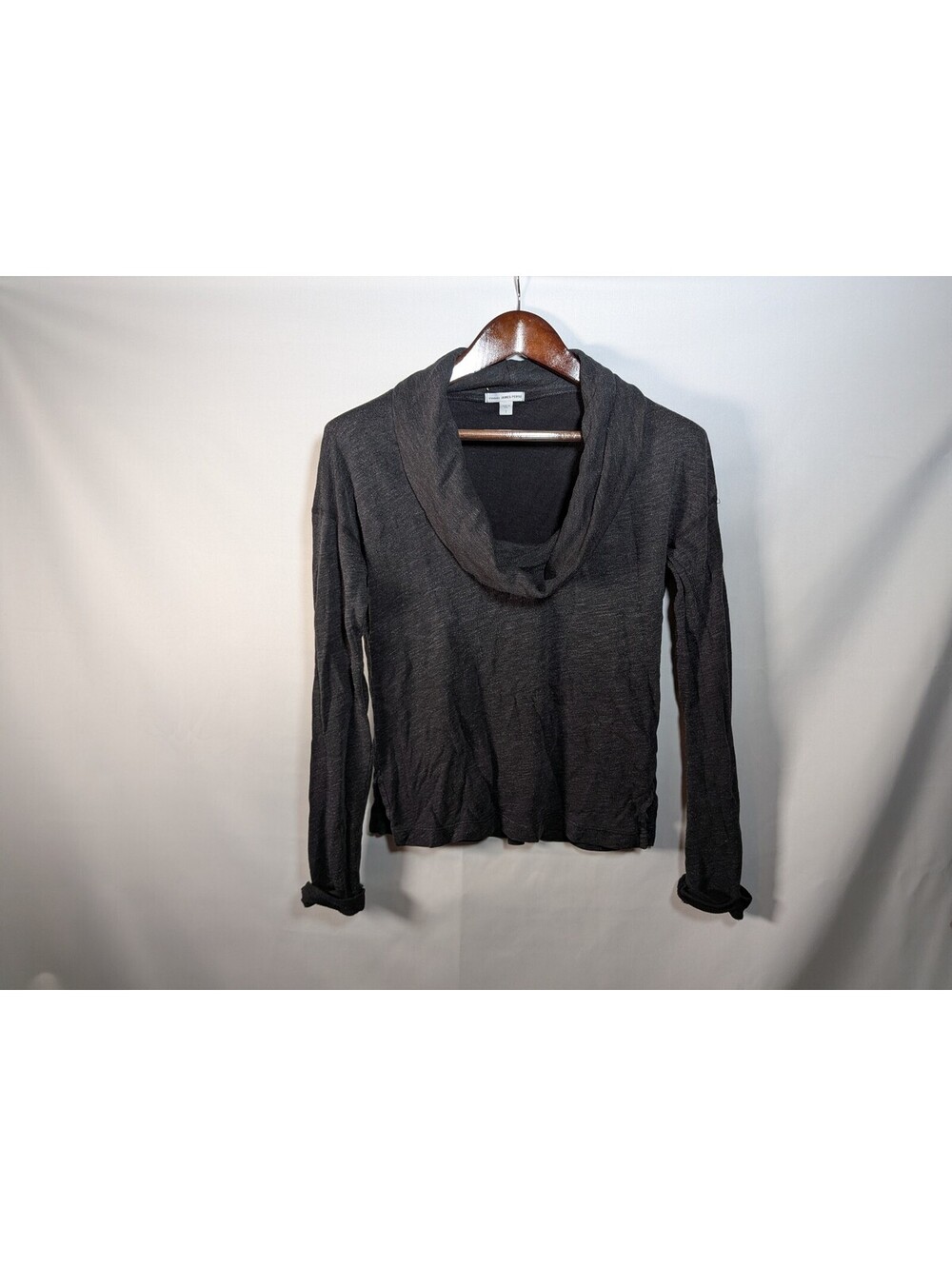 James Perse Standard Gray Cowl Neck Long Sleeve Top Size 1 (Small)